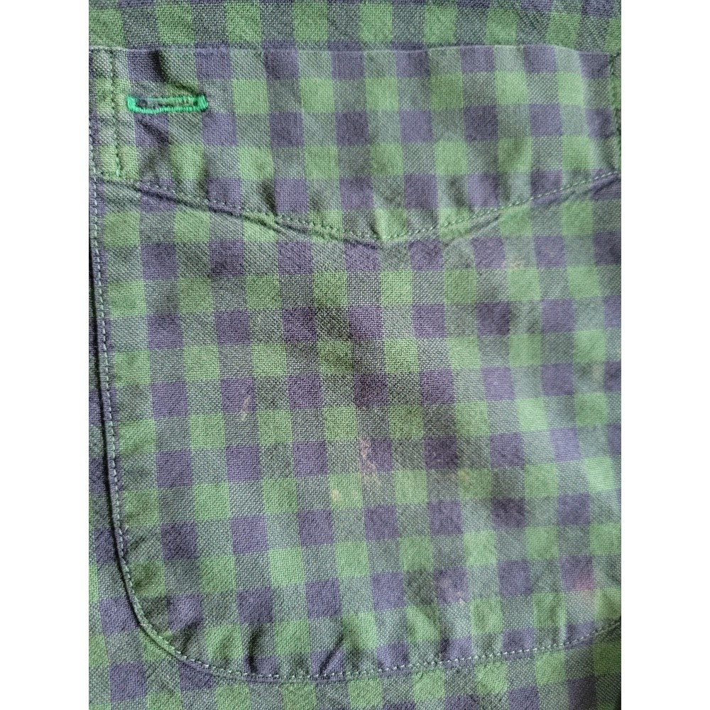 Vtg Tommy Hilfiger Check Button Up Y2k Blue Green size XL - Picture 4 of 6